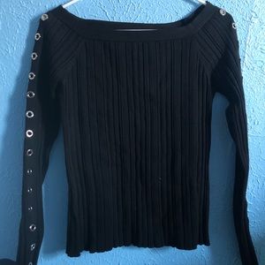 BLACK DRESS SHIRT, SILVER DETAILING